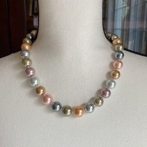 K.J.L. Kenneth Lane Multi-Colored Pastel Pearl Necklace